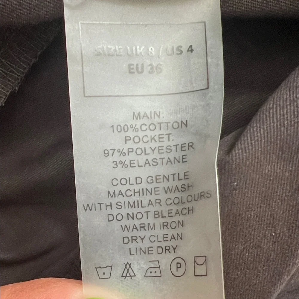 NWT MANIERE DE VOIR Carpenter Cargo Trousers Black Pants in Size 4 - Picture 11 of 16